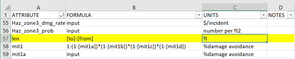 len Attribute with Units in Formulas