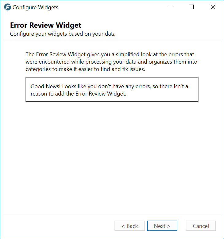 Error Review Widget